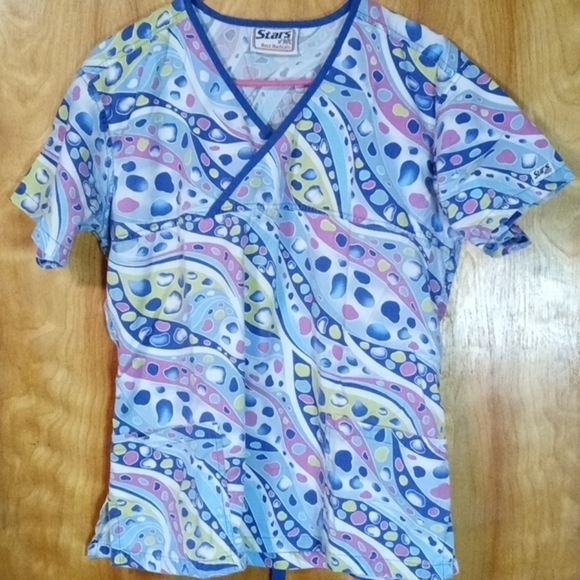 Stars of Best medical scrub top small - Picture 2 of 8